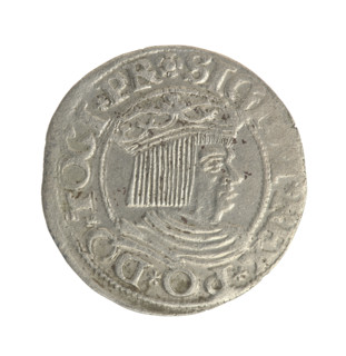 Gdansk grosz, Sigismund I the Old (King of Poland; 1506–1548). Polish coin of the Jagiellon dynasty