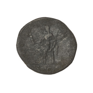 Sabina (83–137; Roman empress 117–137), Hadrian (76–138; Roman emperor 117–138), Vesta (mythology);