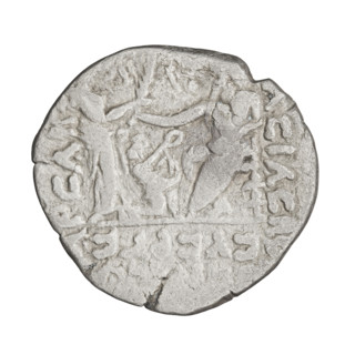Tetradrachm of Artabanos II (king of Parthia; 10–40 AD). Obverse: bust of Artabanos II facing left,