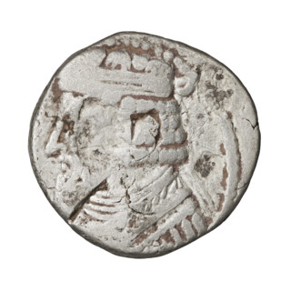 Tetradrachm of Gotarzes II (king of the Parthians; 40–51). Obverse: bust of Gotarzes II facing