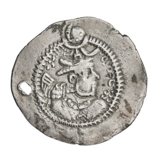 drachma, Peroz I (ruler of Persia; 459–484), obv.: bust of Peroz I facing right; on his head a
