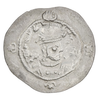 drachma, Hormizd IV (ruler of Persia; 579–590). Obverse: bust of Hormizd IV facing right, wearing a
