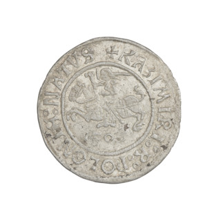 Glogów grosz, Sigismund I the Old (King of Poland; 1506–1548). Obverse: Pogon (coat of arms),