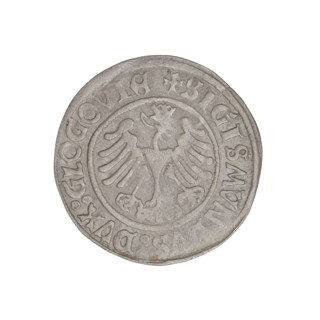 Glogów grosz, Sigismund I the Old (King of Poland; 1506–1548). Obverse: Pogon (coat of arms);