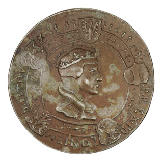 Crown medal thaler, Sigismund I the Old (King of Poland; 1506–1548). Obverse: bust of Sigismund I
