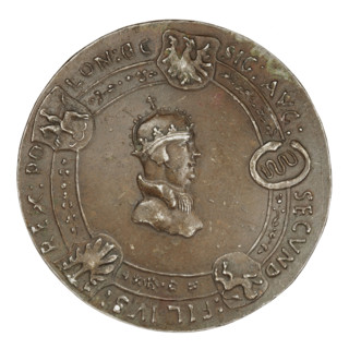 Crown medal thaler, Sigismund I the Old (King of Poland; 1506–1548). Obverse: bust of Sigismund I