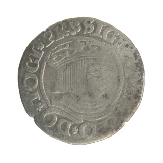 Gdansk grosz, Sigismund I the Old (King of Poland; 1506–1548). Polish coin, Jagiellonian dynasty.