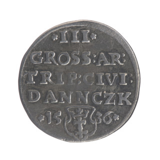 Gdansk trojak, Sigismund I the Old (King of Poland; 1506–1548), Polish coin from Gdansk (Pomeranian