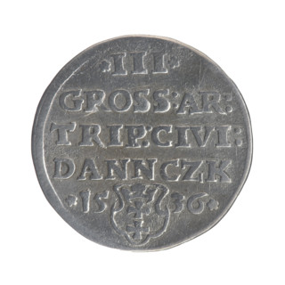 Gdansk trojak; Sigismund I the Old (King of Poland, 1506–1548); Polish coin; male busts; Sigismund