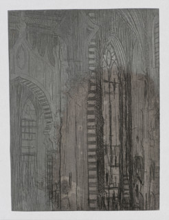 Fragment of a Gothic interior; Jablczynski, Feliks (1865–1928); graphic artist; church interior;