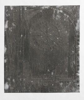 Gothic interior with a rosette; Feliks Jablczynski (1865–1928), graphic artist; church interior