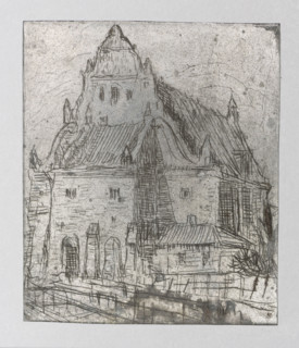 Krzysztof Przybyla's granary in Kazimierz Dolny; Feliks Jablczynski (1865–1928), graphic artist;