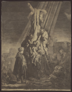 Descent from the Cross, Rembrandt van Rijn (1606–1669), graphic artist; Jan Georg van Vliet (ca.