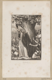 Saint Boniface; steel engraving, 1853–1857; graphic print, album; height 13.6 cm, width 9.1 cm.