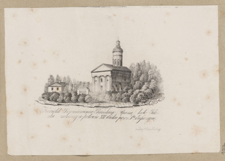 Church of the Transfiguration of the Lord near Plock, graphic artist Józef Ozieblowski (Vilnius;