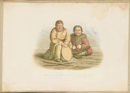 Two inhabitants of Kamchatka: a man living in a settlement on the Olutor Peninsula in Kamchatka