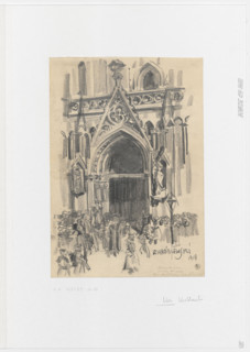 Marshal Józef Pilsudski and Prime Minister Ignacy Jan Paderewski leaving St. John's Cathedral after