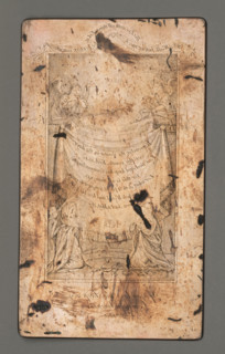 If you love me, keep my Commandments. (Two saints adoring the Holy Spirit). John Alais (ca. 1778–fl