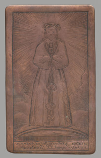 Recto: Image of the figure of Christ in the Trinitarian church in Solec in Warsaw; verso: