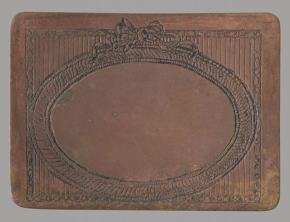Oval frame on a rectangular background; Jan Nikodem Lopacinski (1747–1810), graphic artist;