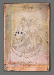 S. Marya (Maria with baby Jesus on a crescent). Maker: Stanislaw Czerski (1777–1833), graphic