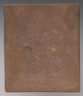 Image of Death hovering above the earth. Illustration from J. Baka, Remarks on Inevitable Death,