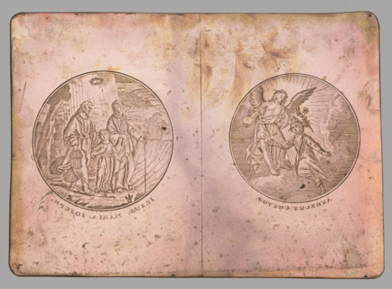 Two tondos: Guardian Angel and the Holy Family, by Stanislaw Pczycki (ca. 1769–1844), graphic