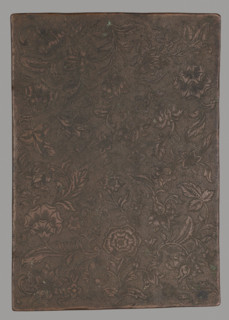 Floral ornament, graphic artist, perhaps a matrix for embossing leather, before 1850; matrix;