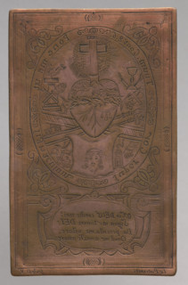 The Heart of Jesus surrounded by the Arma Christi, Piotrowski, Jan Onufry (fl. 1754–1765), graphic
