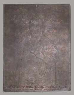 Recto: Image of the miraculous painting of Our Lady of Wysokolski. Verso: Central fragment of the