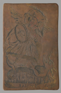 Saint Michael Fighting the Dragon, probably by Jan Maszewski (Masieski, fl. ca. 1750–1800), graphic