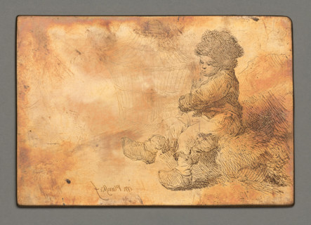 Boy Sitting by a Cage, Plonski, Michal (1778–1812), graphic artist; Witke-Jezewski, Dominik