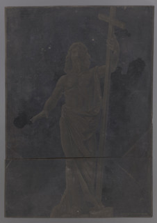 Image of the Resurrected Christ; graphic artist Karol Kloss (1849–1881); sculptor; woodcut; 1873?;