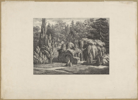 Botanical Garden in Warsaw. Chapel at the site of the cornerstone for the construction of the