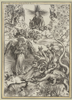 The Apocalyptic Woman, Dürer, Albrecht (1471–1528), graphic artist; religious scenes; Apocalypse of