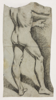 Fragment of the figure of the Crucified Christ, draughtsman Benedykt Tyszkiewicz (1904–1956);