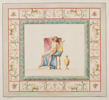 Vestigia delle Terme di Tito. Sordnino decoration in room 25, Carlone, Marco (1742–1796), graphic