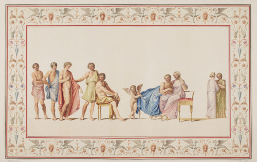 Vestigia delle Terme di Tito. Pomona. Quadro from the vault decoration of room 15, Carlone, Marco