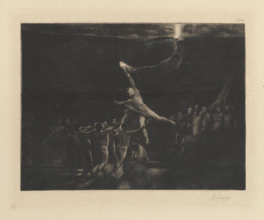 Theft of Light, pl. 12, Brahms's Fantasy, Op. XII, Klinger, Max (1857–1920), graphic artist;