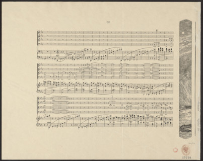 Vignette with people climbing a mountainside, pl. 33, Brahms' Fantasy, Op. XII; vignette with a