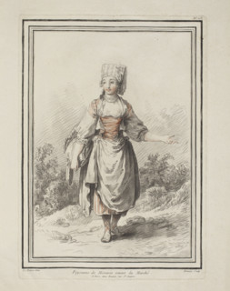 Paysanne de Moravie venant du Marché, Le Prince, Jean-Baptiste (1734–1781), draughtsman; Bonnet,