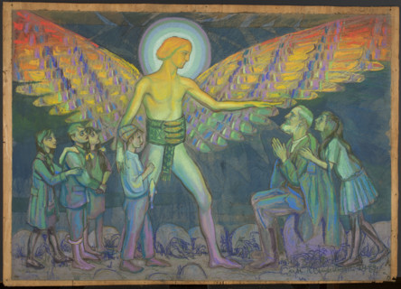 The Return of Tobias, Jan Rembowski (1879–1923). Tobias and the Angel, allegory. The artist admired