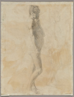 Girl leaning on the armrest of a chair; verso: Annah nude, Paul Gauguin's models, Wyspianski,