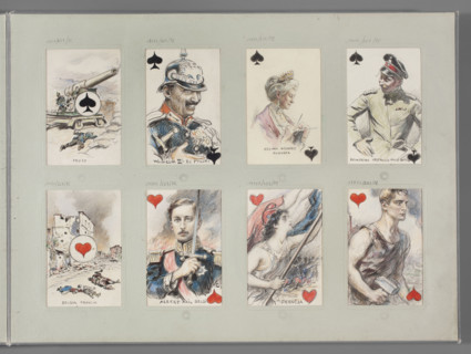 Ace of Hearts — Ruined City and Wounded; Tanski, Czeslaw (1862–1942), illustrator; playing card