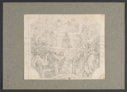All Saints, design of a painting for the altar in All Saints' Church in Warsaw; draughtsman: