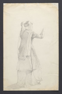 Matron's figure, sketch for the painting 'The Princess's Dowry' (1894), Wojciech Gerson