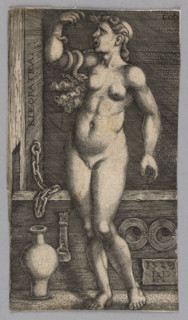 Standing Cleopatra, Beham, Sebald (1500–1550), graphic artist; Cleopatra VII (Queen of Egypt; 51–30