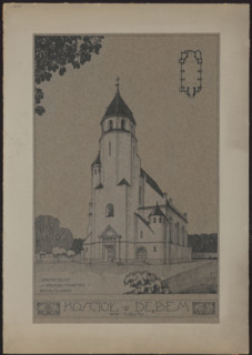 Debe (Dembe). Parish Church of the Blessed Virgin Mary. General view, bottom plan; Wojciechowski,