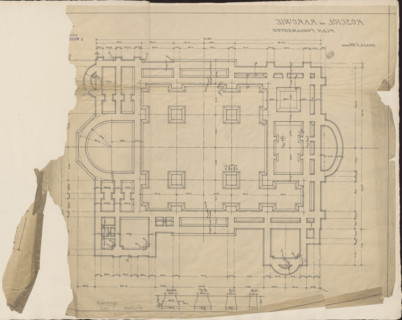 Czestochowa. Church in Raków. Unrealized project. Foundation plan. Wojciechowski, Jaroslaw