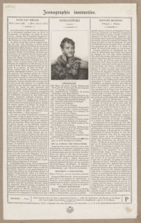 Portrait of Prince Józef Poniatowski with a biography; publisher: Renouard, Paul (Paris; fl. ca.